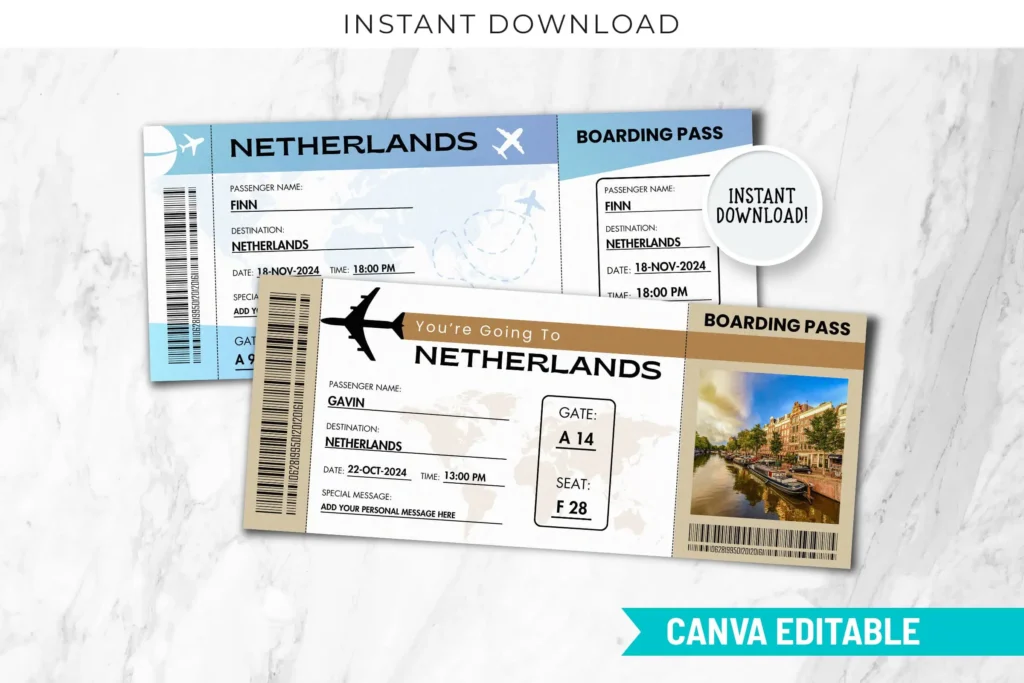 Editable Surprise Gift Ticket Template