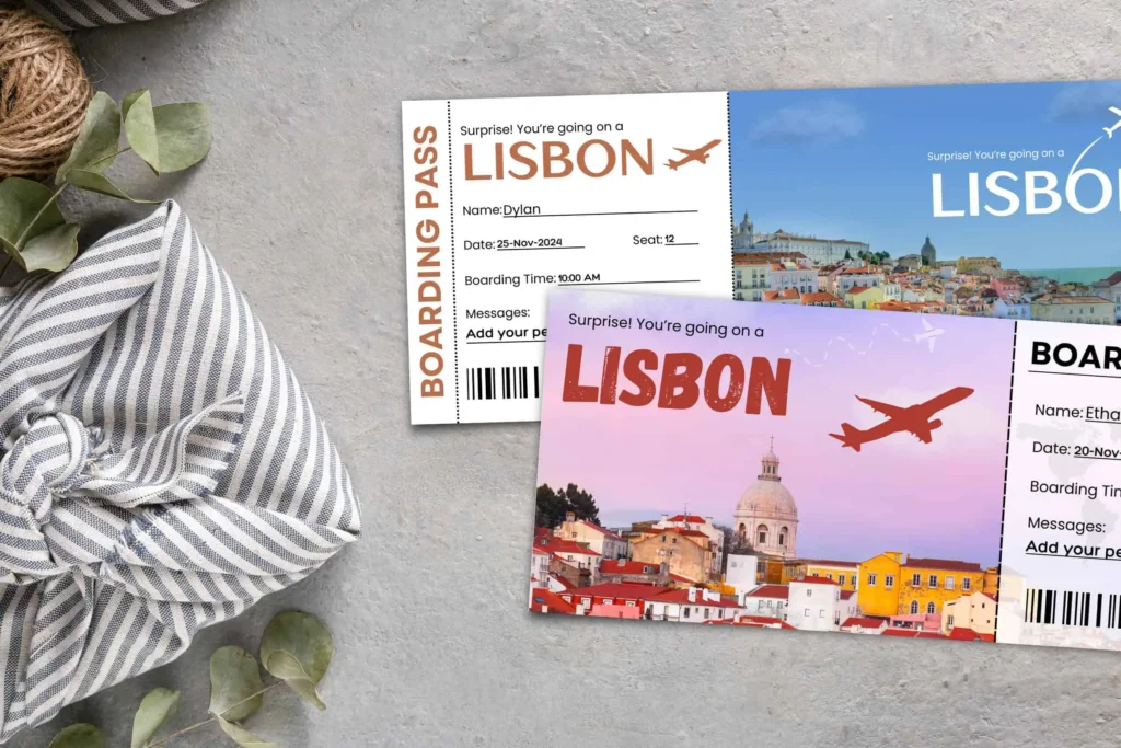 Lisbon Boarding Pass Customizable Template