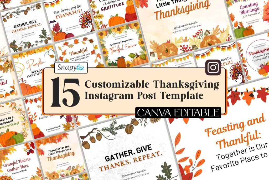 Editable Thanksgiving Instagram Post Templates