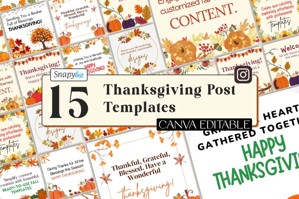 Free Thanksgiving Social Media Posts Template