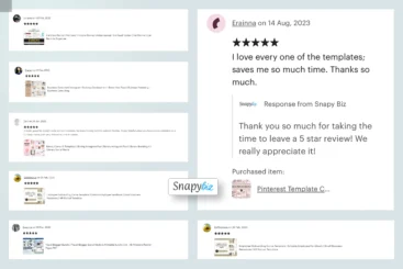 Digital Game Night Birthday Invitation It 22 Feature Images 10 Positive customer reviews displayed in a clean layout with a large highlighted 5-star review praising template quality and time-saving convenience.