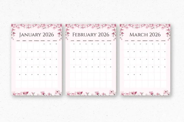 Flowers Calendar 2026 Feature Images 7 2026 flower calendar canva template pdf - image 7