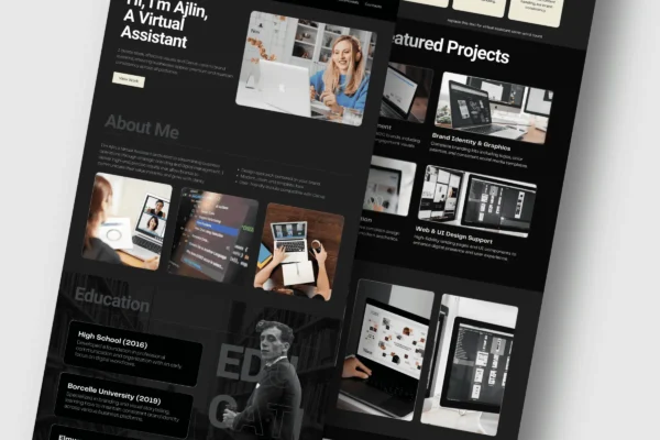 Virtual Assistant Portfolio Website Template Feature Images 2 Virtual assistant portfolio website canva editable template - image 2