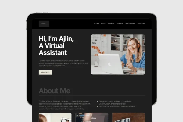 Virtual Assistant Portfolio Website Template Feature Images 3 Virtual assistant portfolio website canva editable template - image 3