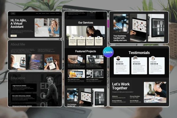 Virtual Assistant Portfolio Website Template Feature Images 8 Virtual assistant portfolio website canva editable template - image 8