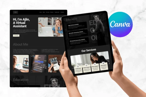 Virtual Assistant Portfolio Website Template Feature Images 9 Virtual assistant portfolio website canva editable template - image 9