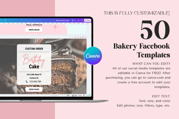 Bakery Facebook Template Feature Images 2 Bakery facebook canva social media post templates - image 2