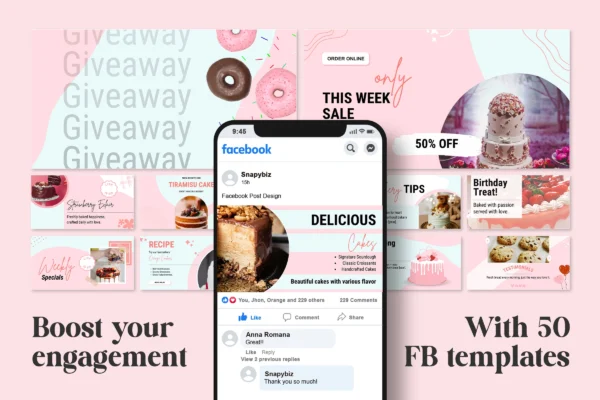 Bakery Facebook Template Feature Images 3 Bakery facebook canva social media post templates - image 3