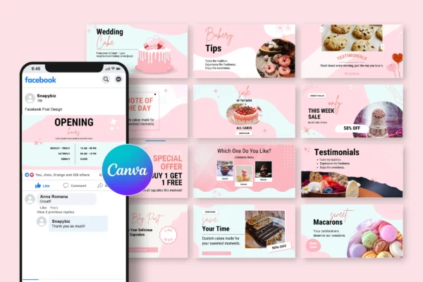 Bakery Facebook Template Feature Images 7 Bakery facebook canva social media post templates - image 6