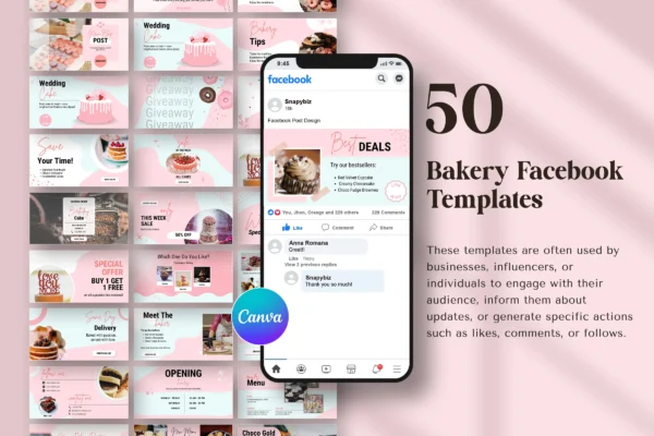 Bakery Facebook Template Feature Images 8 Bakery facebook canva social media post templates - image 7
