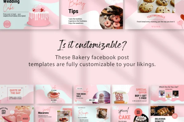 Bakery Facebook Template Feature Images 9 Bakery facebook canva social media post templates - image 8
