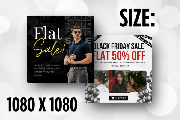 Black Friday Flyer Feature Images 4 Black friday flyer canva editable post template - image 2