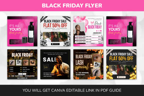Black Friday Flyer Feature Images 5 Black friday flyer canva editable post template - image 3