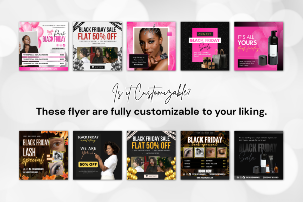 Black Friday Flyer Feature Images 7 Black friday flyer canva editable post template - image 5