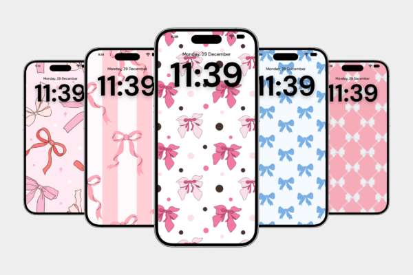 Bow Wallpaper Feature Images 4 Aesthetic cute pink bow phone wallpaper - image 4