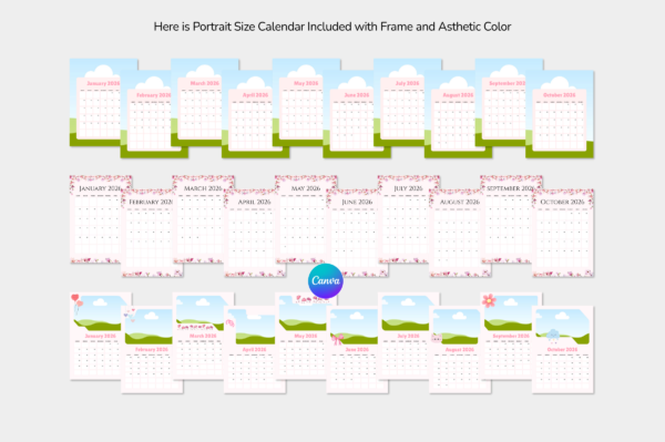 Canva Editable Calendar 2026 Templates Feature Image 5 2026 canva photo calendar editable template - image 3