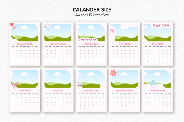 Canva Editable Calendar 2026 Templates Feature Image 7 2026 canva photo calendar editable template - image 4