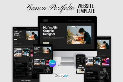 Canva Portfolio Website Editable Template