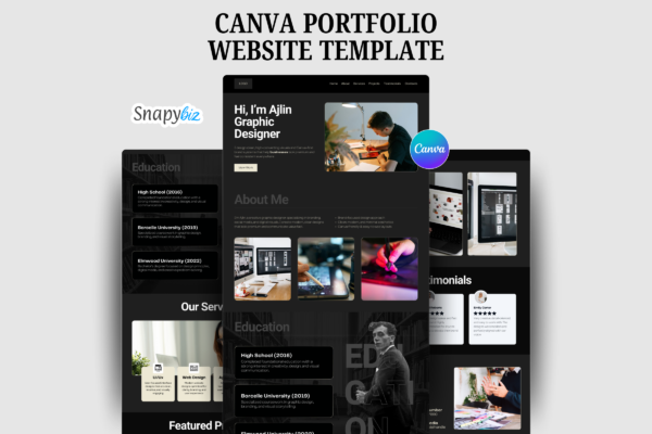 Canva Portfolio Website Template Feature Images 1 1 Canva portfolio website editable template - image 2