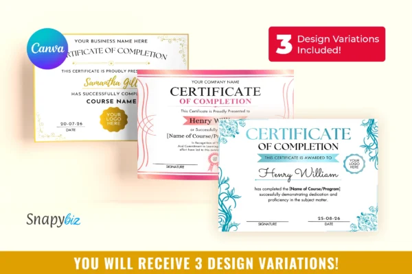 Certificate Of Completion Template Feature Image 6 Canva certificate of completion template - image 5