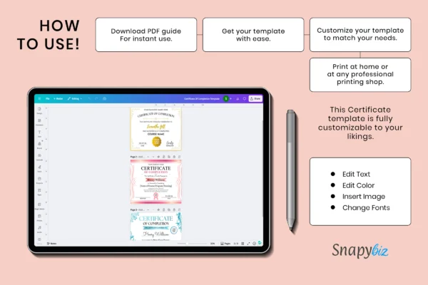 Certificate Of Completion Template Feature Image 9 Canva certificate of completion template - image 8