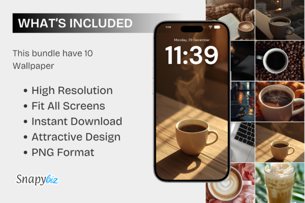 Coffee Wallpaper Feature Images 7 Aesthetic coffee cozy android iphone digital wallpaper pack - image 7