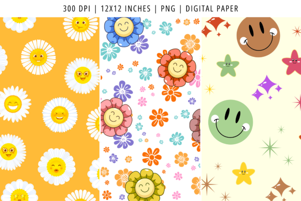 Digital Paper Happy Smile Feature Images 4 Digital paper happy smile sublimation - image 4