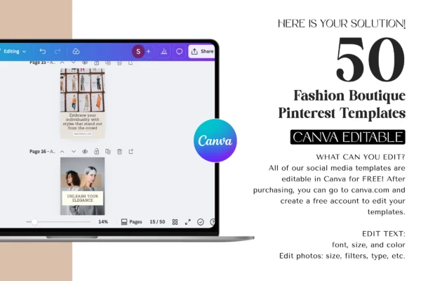Fashion Boutique Pinterest Templates Feature Images 02 1 Fashion boutique pinterest pins templates - image 2