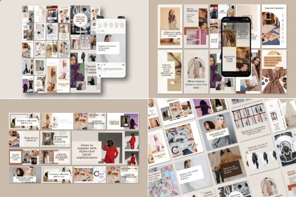 Fashion Boutique Social Media Bundle Feature Images 2 Fashion boutique canva social media marketing templates - image 2