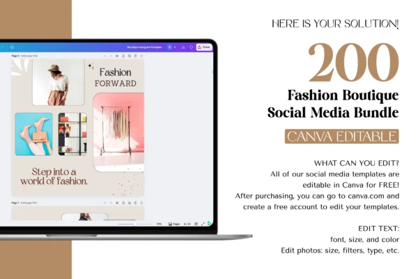 Fashion Boutique Social Media Bundle Feature Images 3 Fashion boutique canva social media marketing templates - image 3