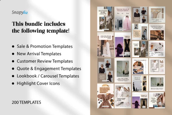 Fashion Boutique Social Media Bundle Feature Images 4 Fashion boutique canva social media marketing templates - image 4