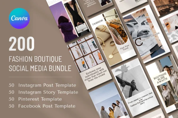 Fashion Boutique Social Media Bundle Feature Images 5 Fashion boutique canva social media marketing templates - image 5