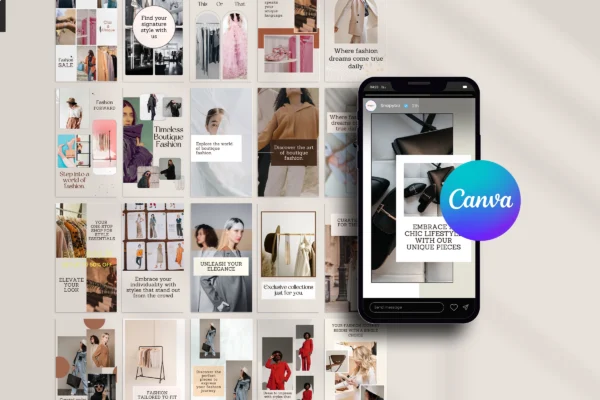 Fashion Boutique Social Media Bundle Feature Images 9 Fashion boutique canva social media marketing templates - image 9