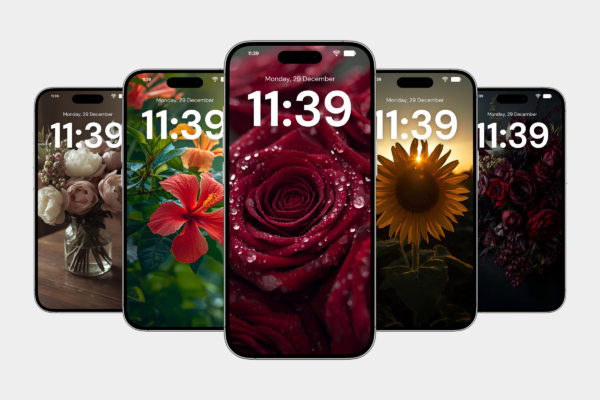 Flower Wallpaper Feature Images 4 Aesthetic vintage flower iphone android wallpaper pack - image 4