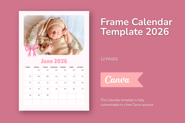 Frame Calendar Template 2026 Feature Images 2 2026 frame calendar canva editable template - image 2