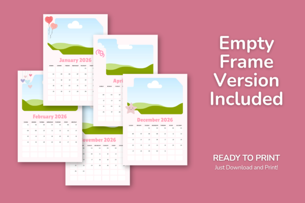 Frame Calendar Template 2026 Feature Images 5 2026 frame calendar canva editable template - image 5
