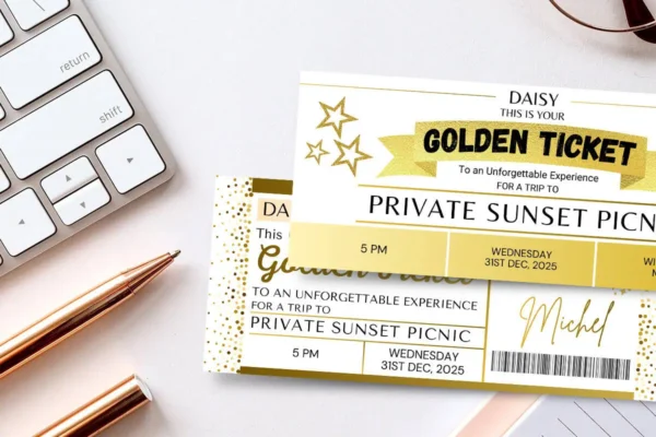 Golden Ticket Feature Image 2 Editable golden ticket canva template - image 3