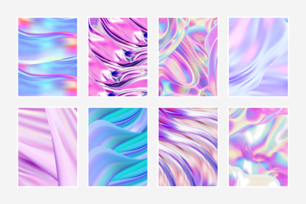 Holographic Texture Backgrounds Feature Images 2 Holographic texture digital backgrounds - image 2