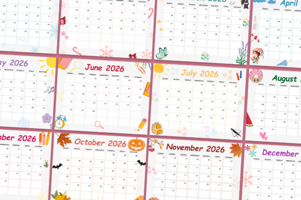 Kids Calendar 2026 Feature Images 3 2026 canva kids calendar printable pdf - image 3