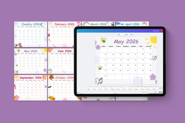 Kids Calendar 2026 Feature Images 4 2026 canva kids calendar printable pdf - image 4