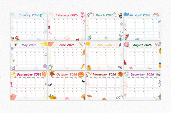 Kids Calendar 2026 Feature Images 6 2026 canva kids calendar printable pdf - image 6