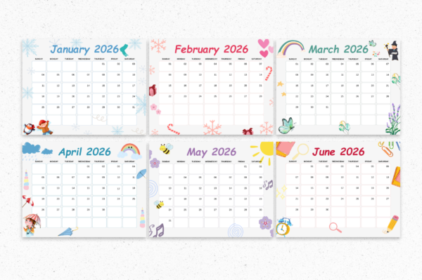 Kids Calendar 2026 Feature Images 7 2026 canva kids calendar printable pdf - image 7