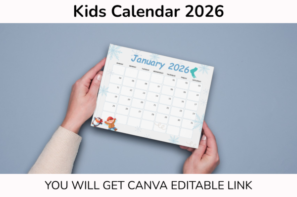 Kids Calendar 2026 Feature Images 8 2026 canva kids calendar printable pdf - image 8