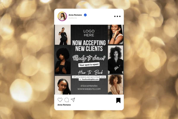 New Clients Booking Flyer Feature Images 3 New clients booking flyer canva editable templates - image 2