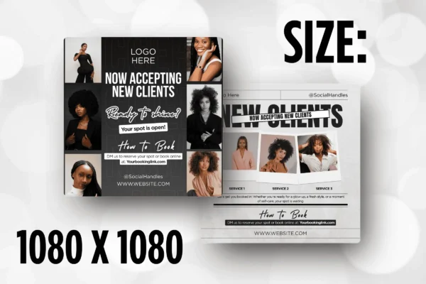 New Clients Booking Flyer Feature Images 5 New clients booking flyer canva editable templates - image 4