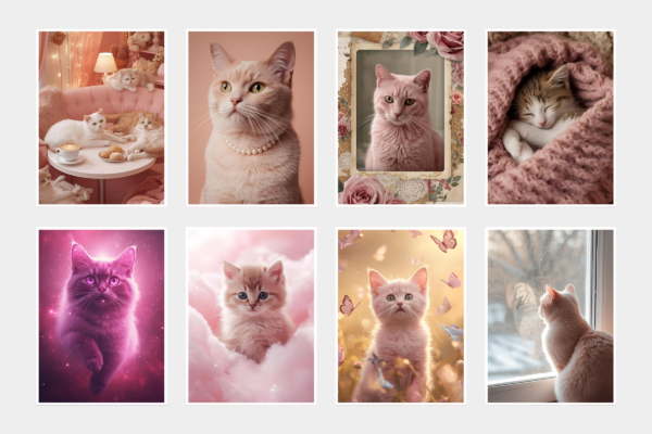 Pink Cat Wallpaper Feature Images 2 Digital iphone pink cat wallpaper - image 2