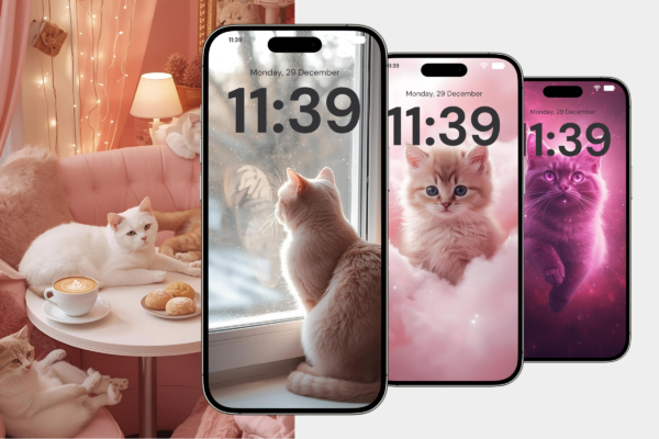 Pink Cat Wallpaper Feature Images 6 Digital iphone pink cat wallpaper - image 6