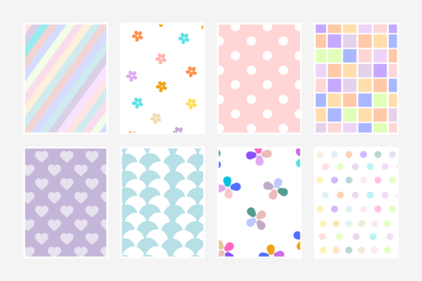 Rainbow Color Pastel Digital Paper Pack Feature Images 2 Rainbow color pastel digital paper - image 2