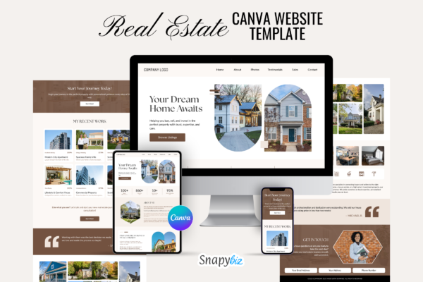 Real Estate Canva Website Template Feature Images 0 Real estate website canva editable templates - image 2