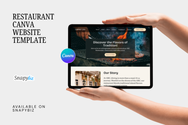 Restaurant Website Template Feature Images 10 Editable restaurant website canva templates - image 9